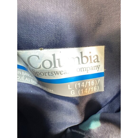 Columbia Youth Hooded Jacket Size L Multicolor Floral Reversible Full Zip - Picture 4 of 16